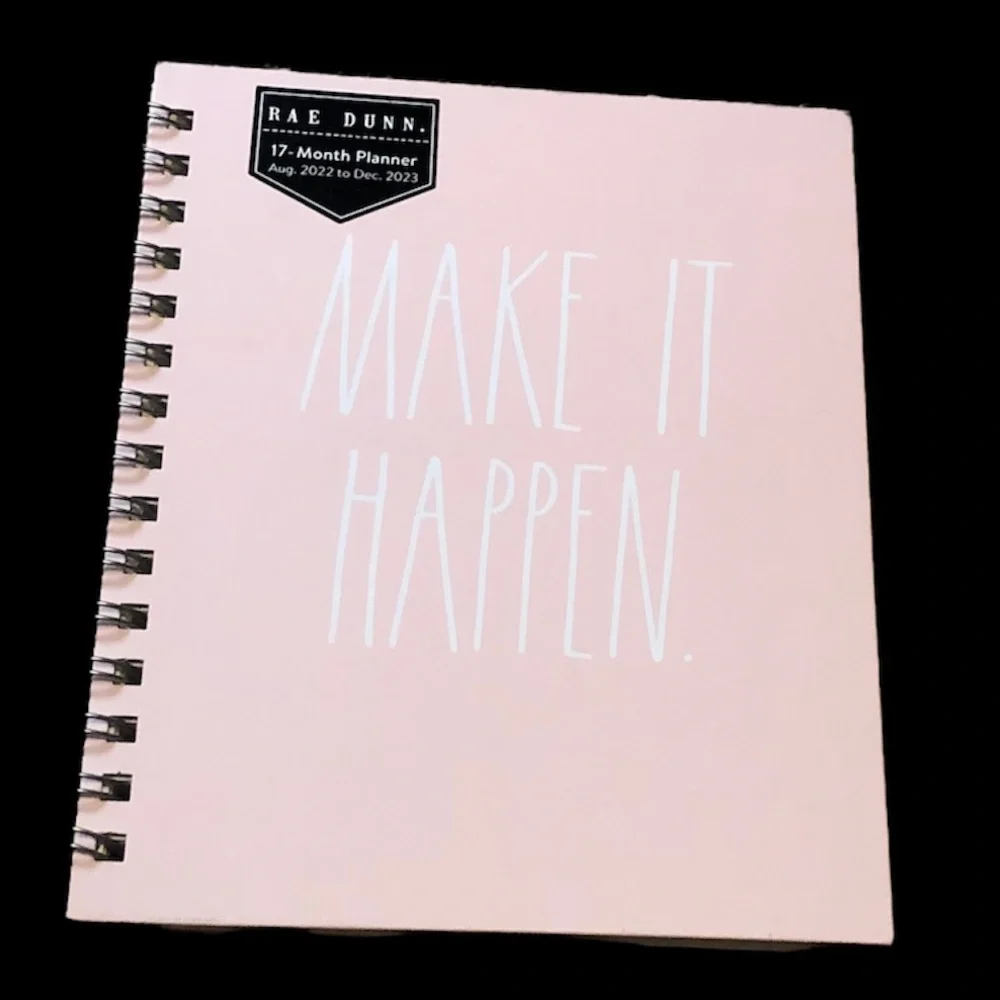 🆕 Rae Dunn MAKE IT HAPPEN Planner 2023 Pink - Picture 14 of 14